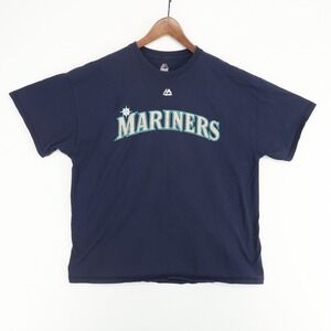 Seattle Mariners Nelson Cruz 23 MLB T-Shirt Blue Adult XL Short Sleeve‎ Majestic